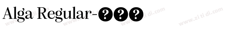 Alga Regular字体转换
